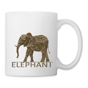 Éléphant - Mug blanc - blanc - Droite