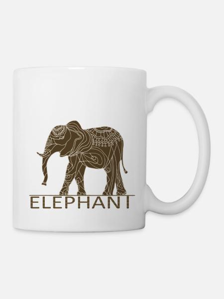 Elefant - Tasse - Weiß