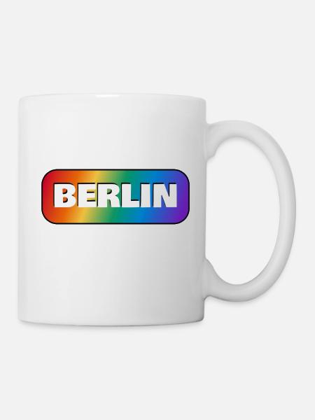 BERLINER REGENBOGEN HAPPY PRIDE - Tasse - Weiß