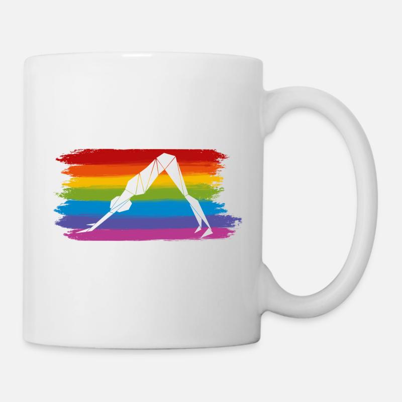 Down Dog - Tasse - Weiß