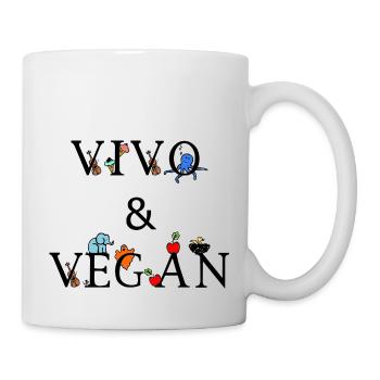 Vivo & Végétalien - Mug blanc - blanc - Droite