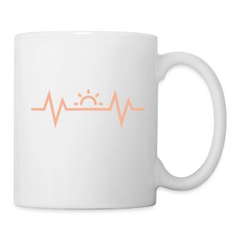 Herzschlag Sonne - Tasse - Weiß - Rechts