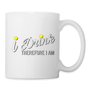 Ich trinke, also bin ich - Tasse - Weiß - Rechts