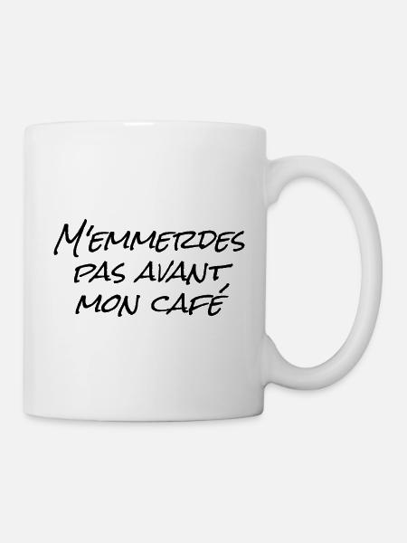M'emmerdes pas avant mon café - Mug blanc - blanc