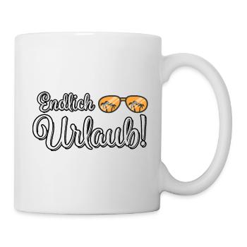 Urlaub Auszeit Spruch - Tasse - Weiß - Rechts