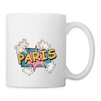 Paris France City Font Pop Art Comic - Mug blanc - blanc - Droite