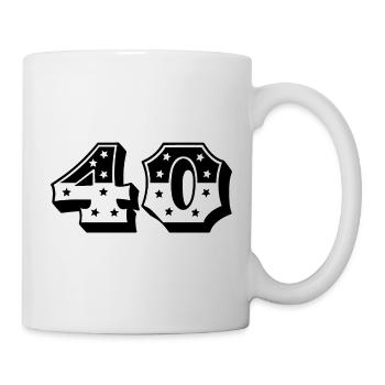 Numéro 40 - Mug blanc - blanc - Droite