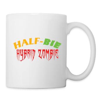 Half-Bie Hybrid Zombie - Half Zombie Half Human. - Mug - white - Right