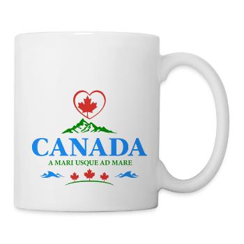 Canada Vancouver Montreal Toronto Maple Leaf Heart - Mug - white - Right