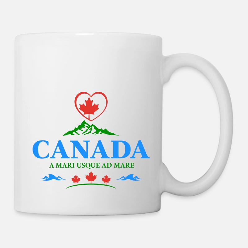 Canada Vancouver Montréal Toronto Maple Leaf Coeur - Mug blanc - blanc