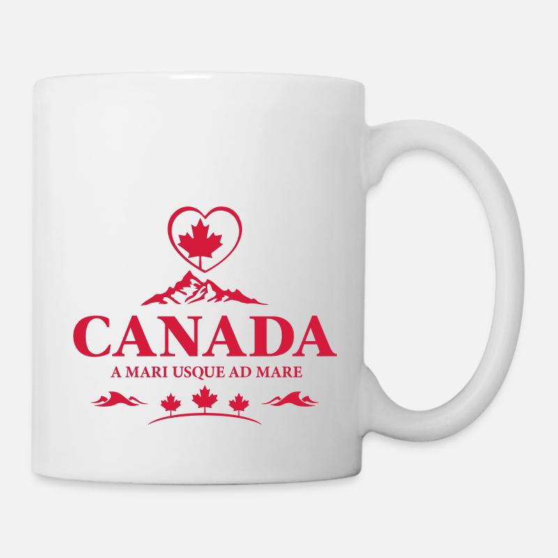 Canada Vancouver Montréal Toronto Maple Leaf Coeur - Mug blanc - blanc
