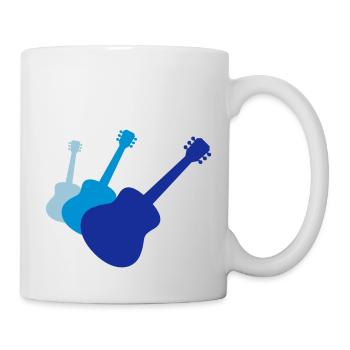 3 guitars guitar guitar play - Mug - white - Right