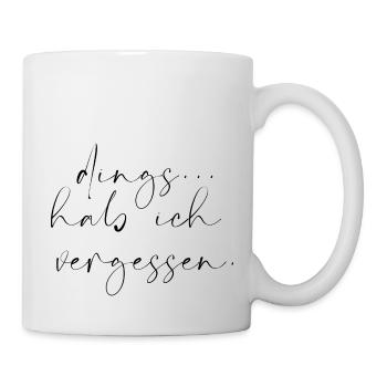 lustiger Spruch Schrift verrgessen Sommer Sonne - Tasse - Weiß - Rechts