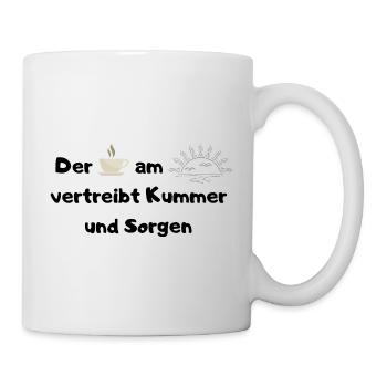 Der Kaffee am Morgen - Tasse - Weiß - Rechts