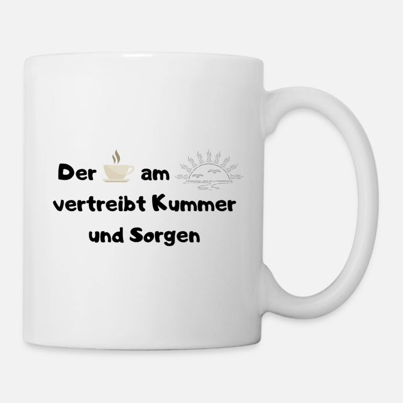 Der Kaffee am Morgen - Tasse - Weiß