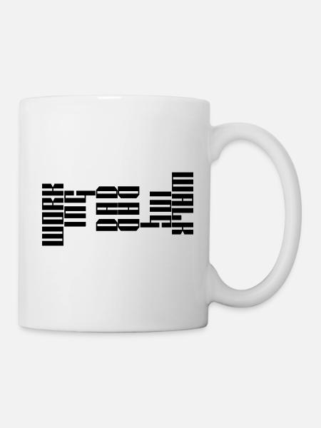 "Working Dad-Walking Dad" reverse - Tasse - Weiß