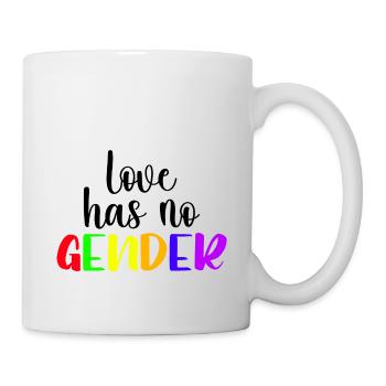 Love Has No Gender LGBTQ Gay Pride Rainbow - Mug - white - Right