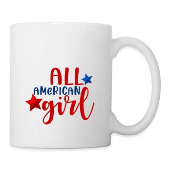 all american girl 4th Of July America - Mug - white - Right