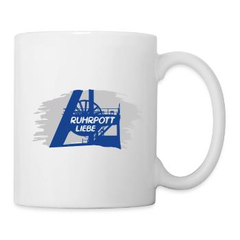 Ruhrpottliebe schlägt in meiner Brust - Tasse - Weiß - Rechts
