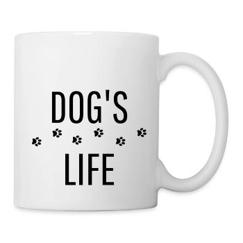 DOG'S LIFE - Mug blanc - blanc - Droite