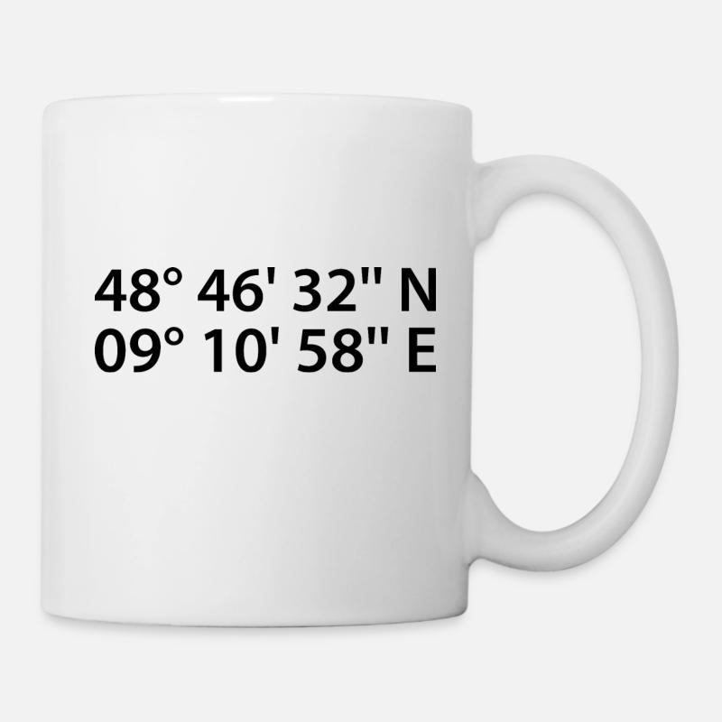 Stuttgart Koordinaten - Tasse - Weiß