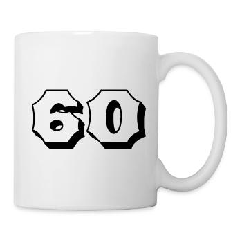 60 ans Numéro 60 anniversaire - Mug blanc - blanc - Droite