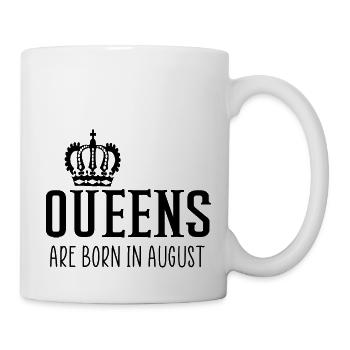 Les reines naissent en août citation - Mug blanc - blanc - Droite