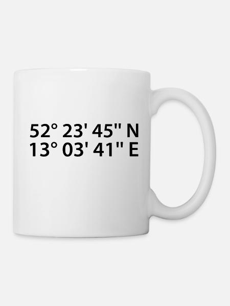 Potsdam Koordinaten - Tasse - Weiß