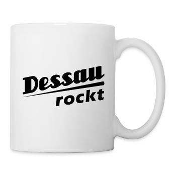 Dessau rockt - Textdesign mit Stadtnamen - Tasse - Weiß - Rechts