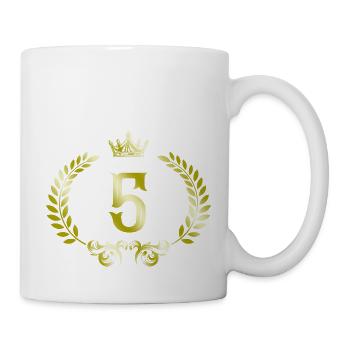 5 Number Wreath - Mug - white - Right
