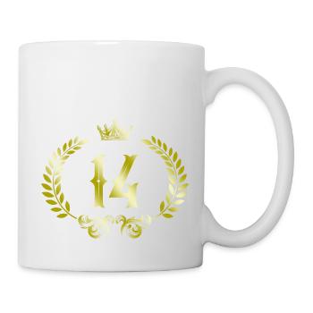 14 Couronne numérique - Mug blanc - blanc - Droite