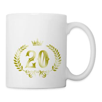 Couronne de 20 chiffres - Mug blanc - blanc - Droite