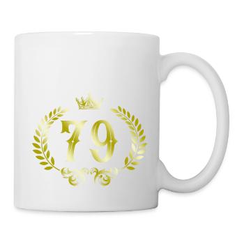 79 Zahl Kranz - Tasse - Weiß - Rechts