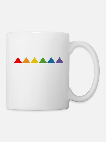 Regenbogen triangle - Tasse - Weiß