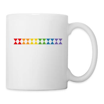 Regenbogen triangles - Tasse - Weiß - Rechts