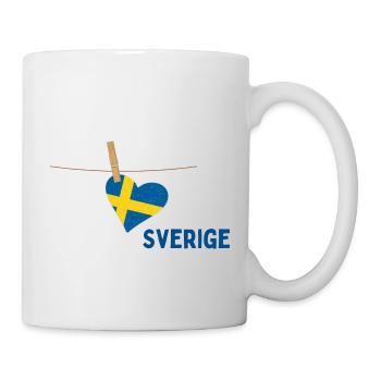 Herz Sverige - Tasse - Weiß - Rechts