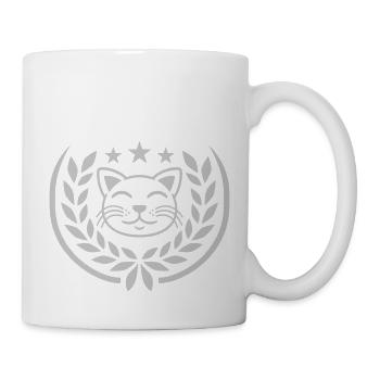 Sterne Gesicht Katze Lorbeerkranz - Tasse - Weiß - Rechts