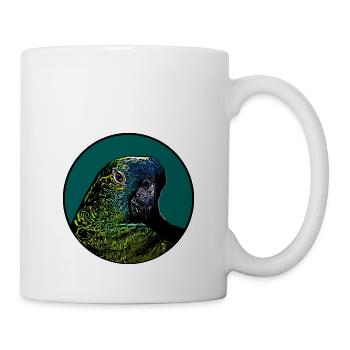 Parrot portrait - Mug - white - Right