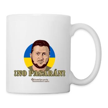 ¡No Pasarán! Selenskyj T-Shirt Design - Tasse - Weiß - Rechts