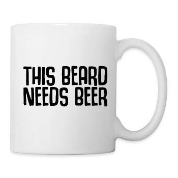Cette barbe a besoin de bière 2 - Mug blanc - blanc - Droite