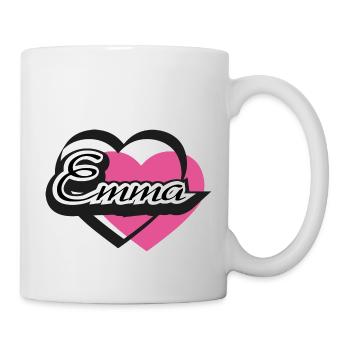 Name Emma Herz - Tasse - Weiß - Rechts