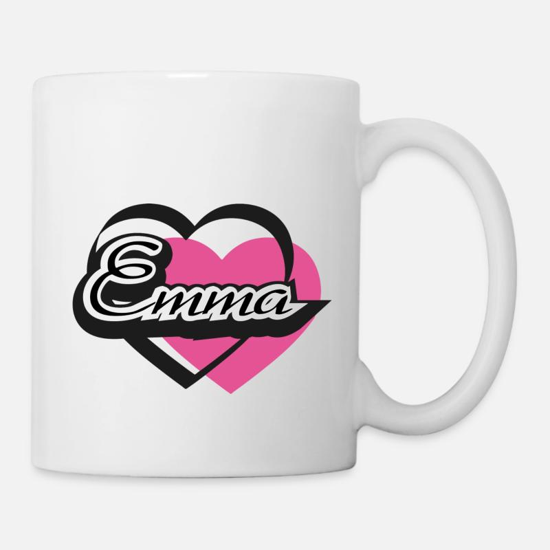 Name Emma Herz - Tasse - Weiß