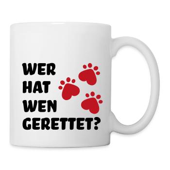 Tierschutz Hund - Tasse - Weiß - Rechts