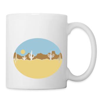Frequency Desert Landscape Silhouette - Mug - white - Right