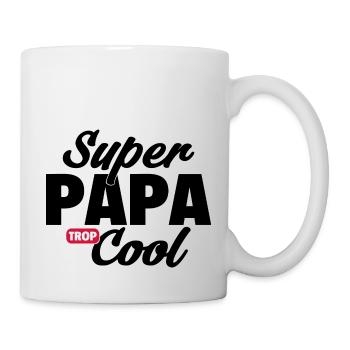 Super Papa Cool / superpapa - Mug blanc - blanc - Droite
