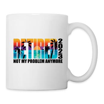 Retired 2023 Retirement Gift For Men & Women Funny - Mug - white - Right