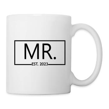 M. Est. 2023 Fiançailles pour la fête de mariage du marié - Mug blanc - blanc - Droite