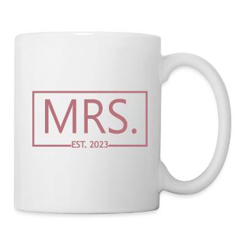 Mrs. Est. 2023 Engagement Bridal Shower Wedding - Mug - white - Right