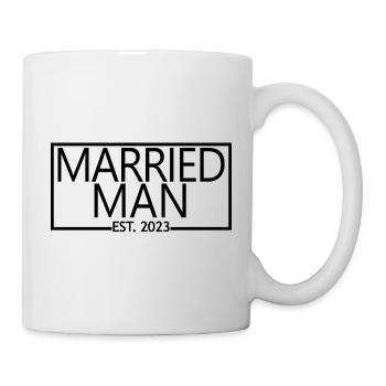 Married Man Est. 2023 Engagement Groom's Wedding - Mug - white - Right