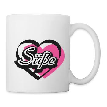 Süße Herz - Tasse - Weiß - Rechts
